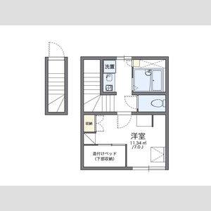 1K 間取り図