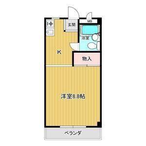 1K 間取り図