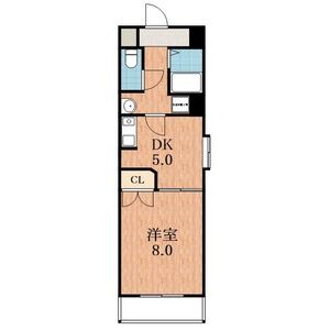 1DK 間取り図