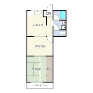 2DK 間取り図