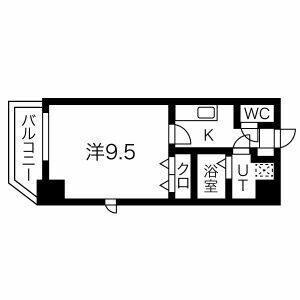 1K 間取り図