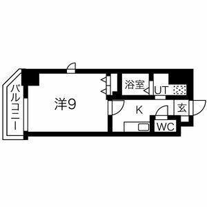 1K 間取り図