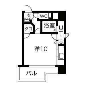 1K 間取り図