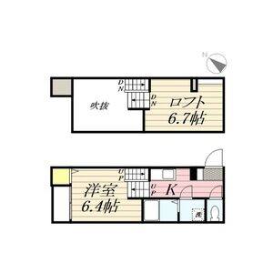 1K 間取り図