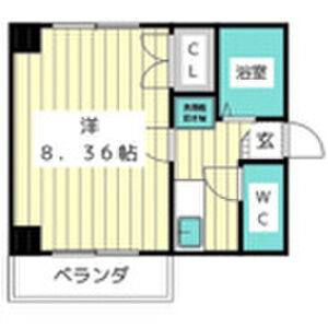 1K 間取り図
