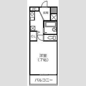 1K 間取り図