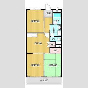 3DK 間取り図