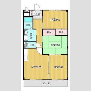 3DK 間取り図