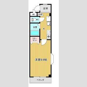 1K 間取り図
