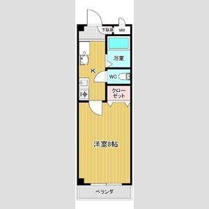 1K 間取り図