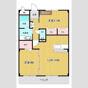 2LDK 間取り図