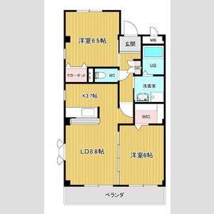 2LDK 間取り図