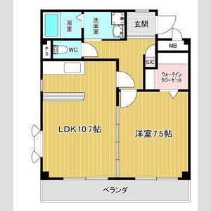 1LDK 間取り図