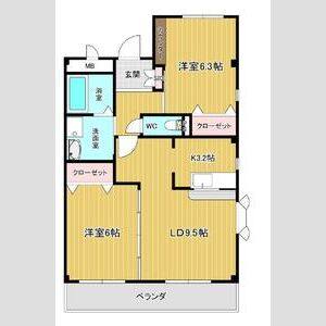 2LDK 間取り図