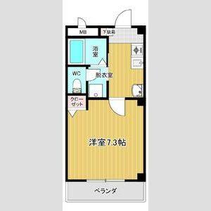 1K 間取り図