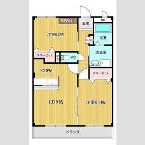 2LDK 間取り図