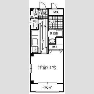 1K 間取り図