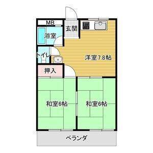 2DK 間取り図