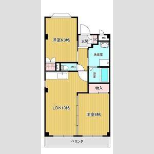 2DK 間取り図