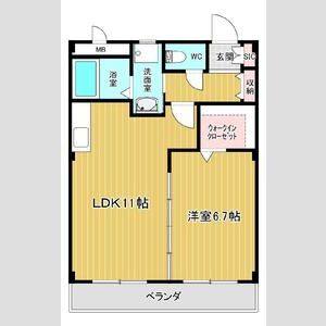 1LDK 間取り図