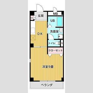 1DK 間取り図
