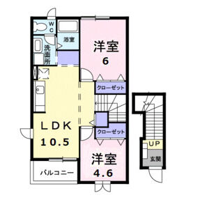 2LDK 間取り図
