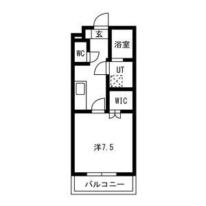 1K 間取り図