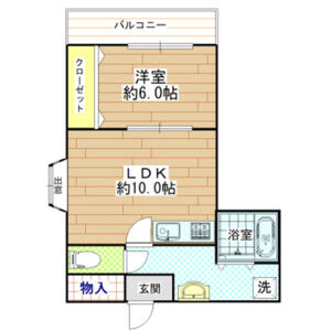1LDK 間取り図
