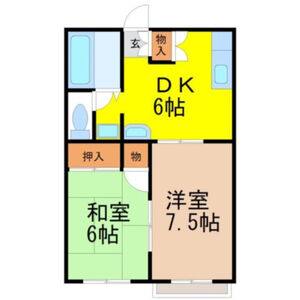 2DK 間取り図