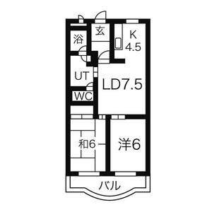 2LDK 間取り図