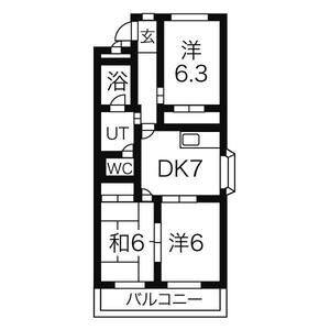 3DK 間取り図