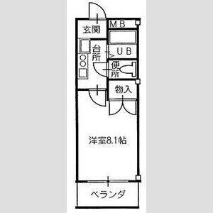 1K 間取り図