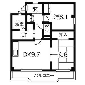 2LDK 間取り図