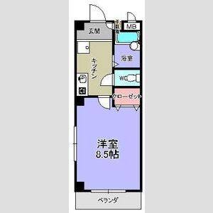 1K 間取り図