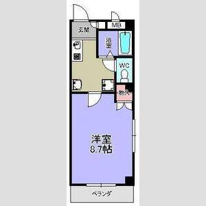 1K 間取り図
