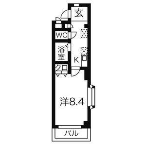 1K 間取り図