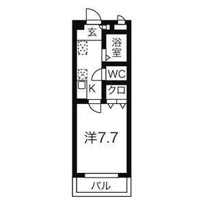 1K 間取り図
