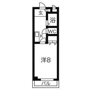 1K 間取り図