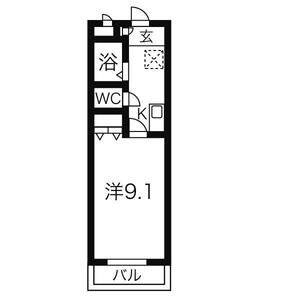 1K 間取り図