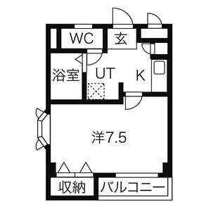 1K 間取り図