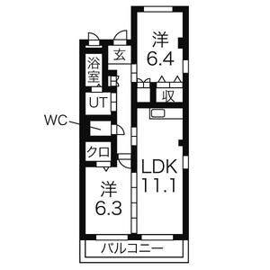 2LDK 間取り図