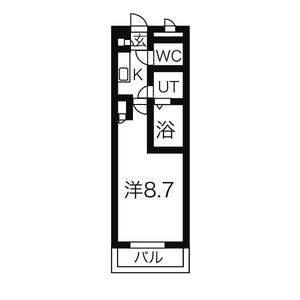 1K 間取り図