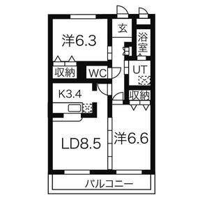 2LDK 間取り図