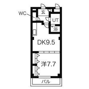 1LDK 間取り図