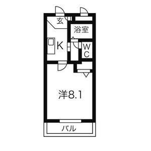 1K 間取り図