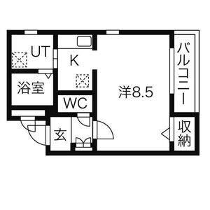 1K 間取り図