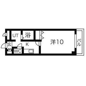 1K 間取り図