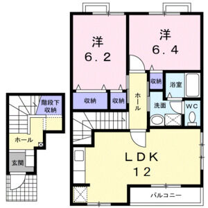 2LDK 間取り図