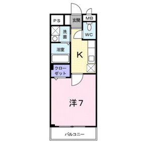 1K 間取り図