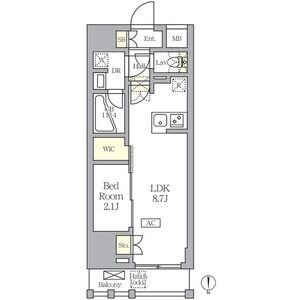 1LDK 間取り図